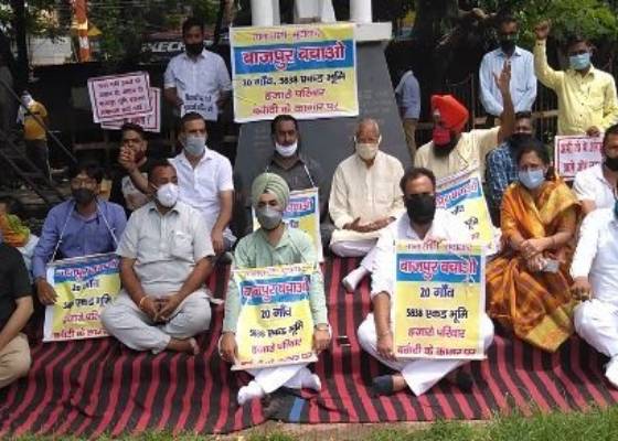 किसानों के समर्थन में पूर्व विधानसभा अध्यक्ष और पूर्व मंत्री बेहड़ ने दिया धरना
